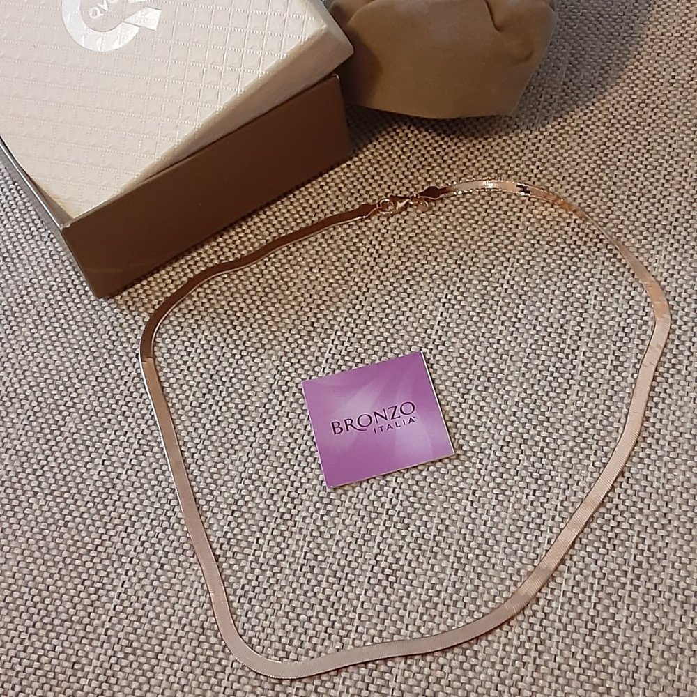 Bronzo Italia(R) 20" Reversible Herringbone Necklace